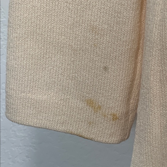 St. John Collection Cream Hook Closure Wool Blend Cardigan - Picture 6 of 9